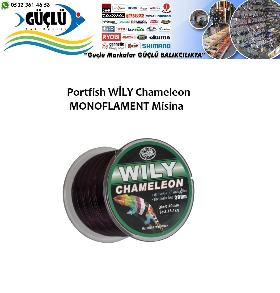 Monoflament%20Misina%20Wily%20Chameleon%20300Mt%20Farklı%20Ölçülerde