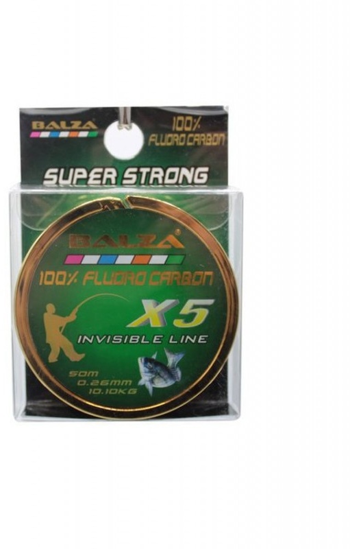 Balza%20X5%20100%%20Fluorocarbon%20Süper%20Strong%2050mt%200,24mm