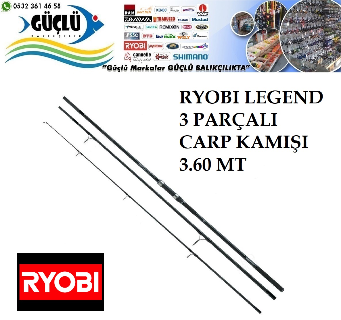 Carp%20Sazan%20Kamışı%20Ryobi%20Legend%20Carp%20360Cm%203%20Parçali