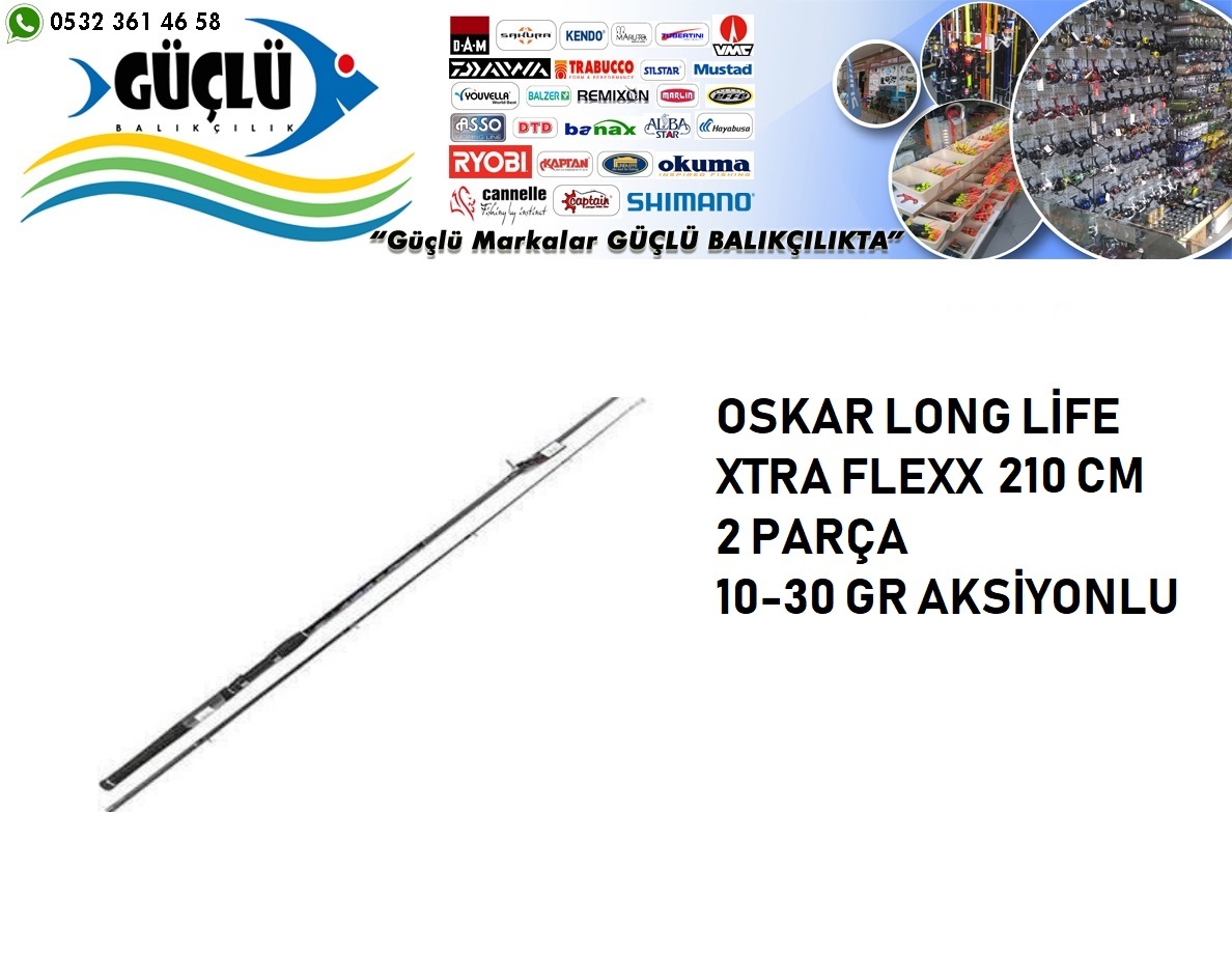 SPİN%20KAMIŞI%20OSKAR%20LONGLİFE%20XTRA%20FLEXX%20210CM%2010-30%20GR%20AKSİYONLU