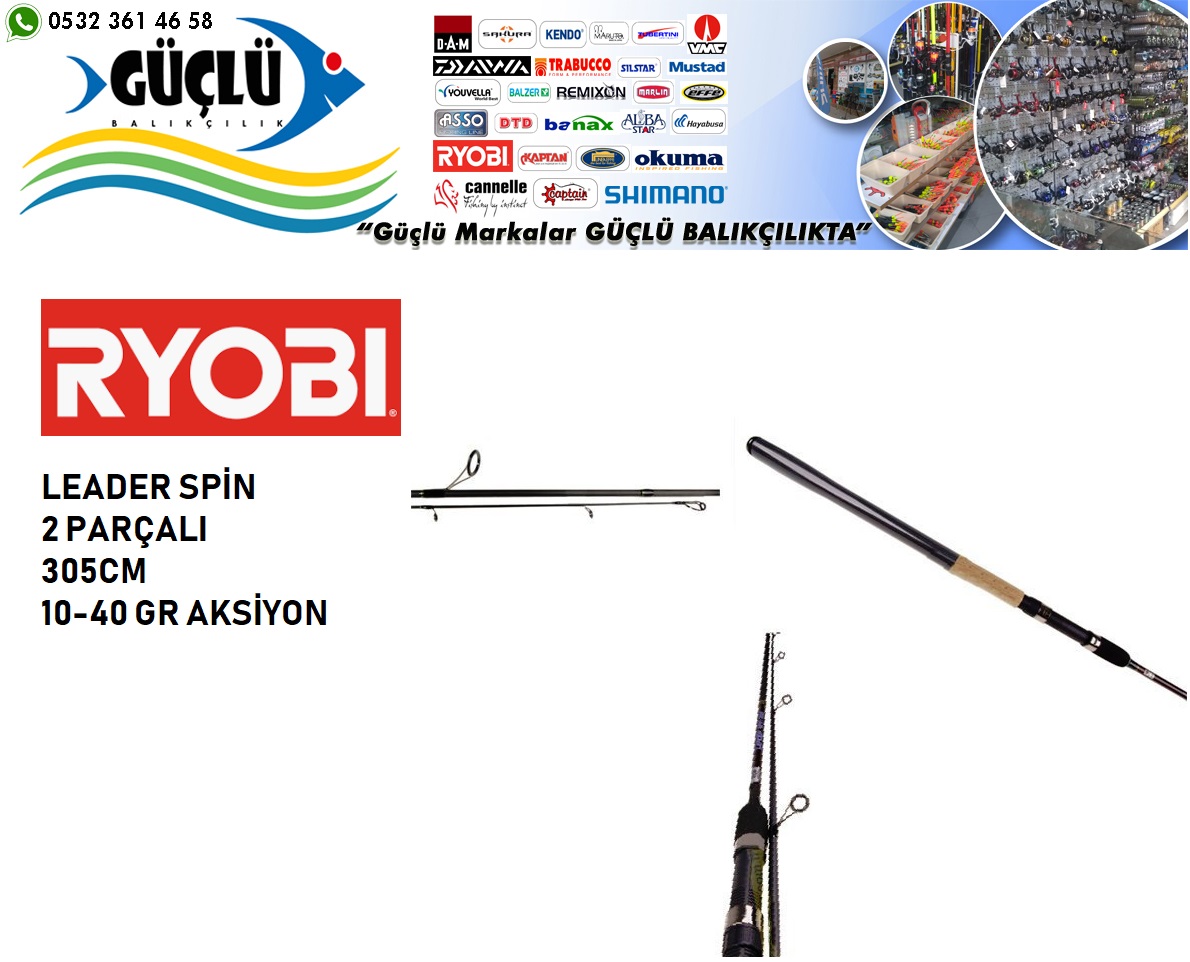 Spin%20Kamışı%20Ryobi%20Leader%20Spin%20305Cm%2010-40%20Gr%20Aksiyonlu