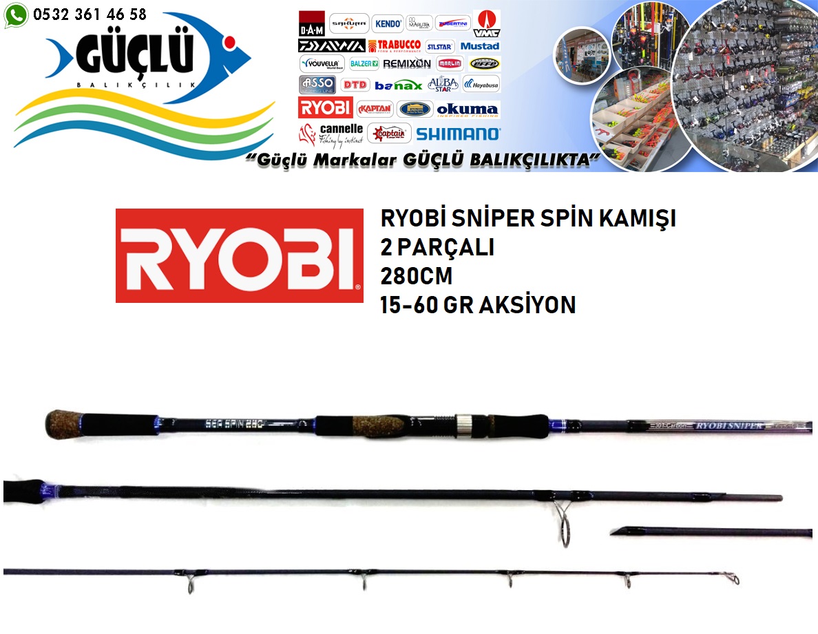 Spin%20Kamışı%20Ryobi%20Sniper%20Spin%20280%20CM%2015-60%20Gr%20Aksiyonlu