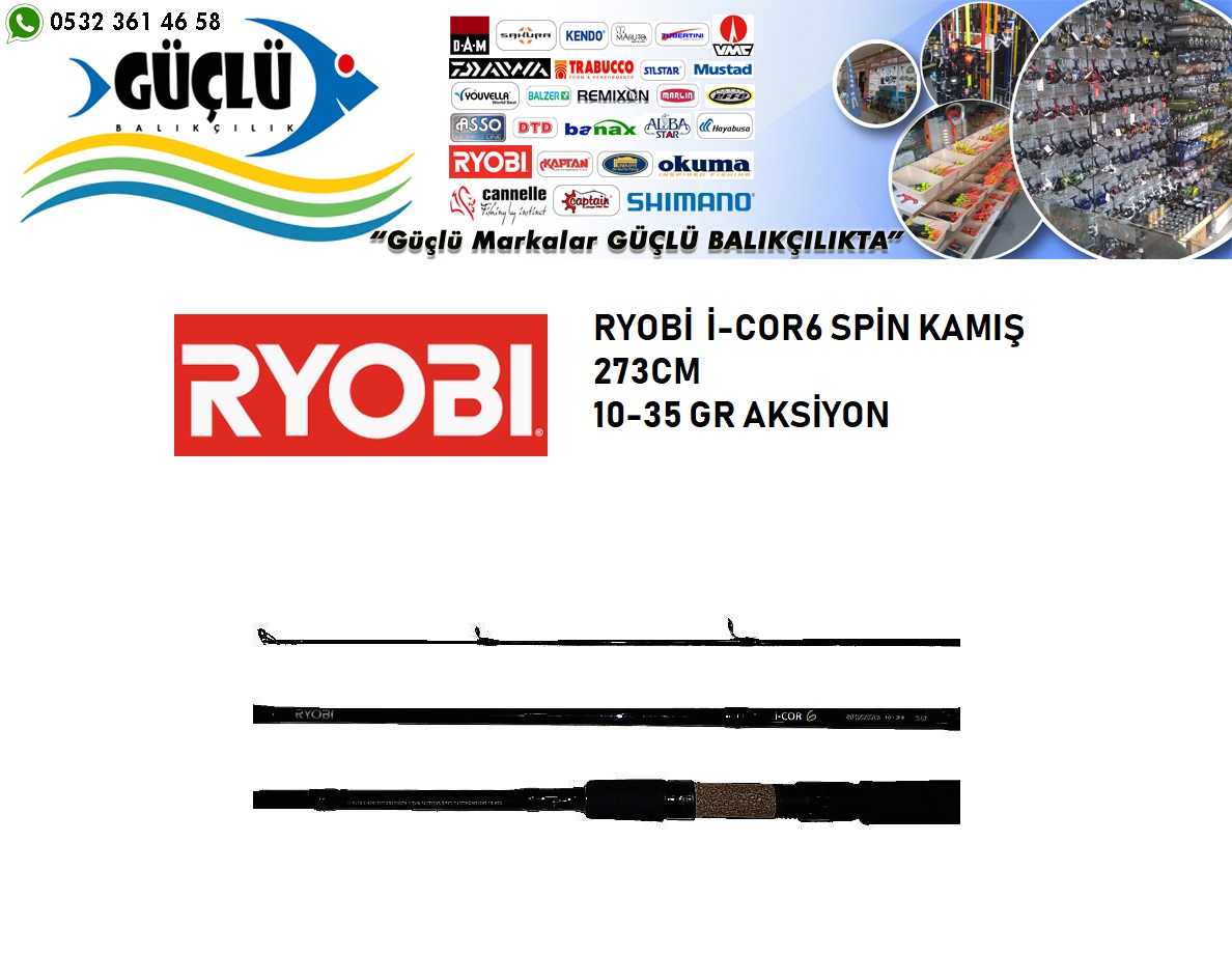 Spin%20Kamışı%20Ryobi%20İ-Cor%206%20Spin%20273%20CM%2010-35%20Gr%20Aksiyonlu