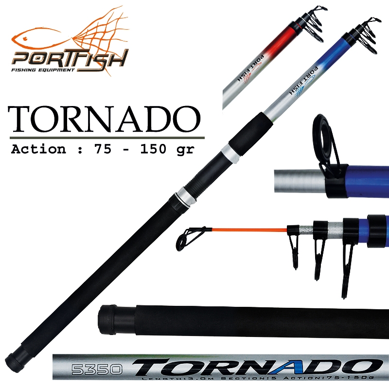 Portfish%20Tornado%20Teleskopik%20Fiber%20Olta%20Kamışı%20350%20cm%2075-150%20gr%20KIRMIZI