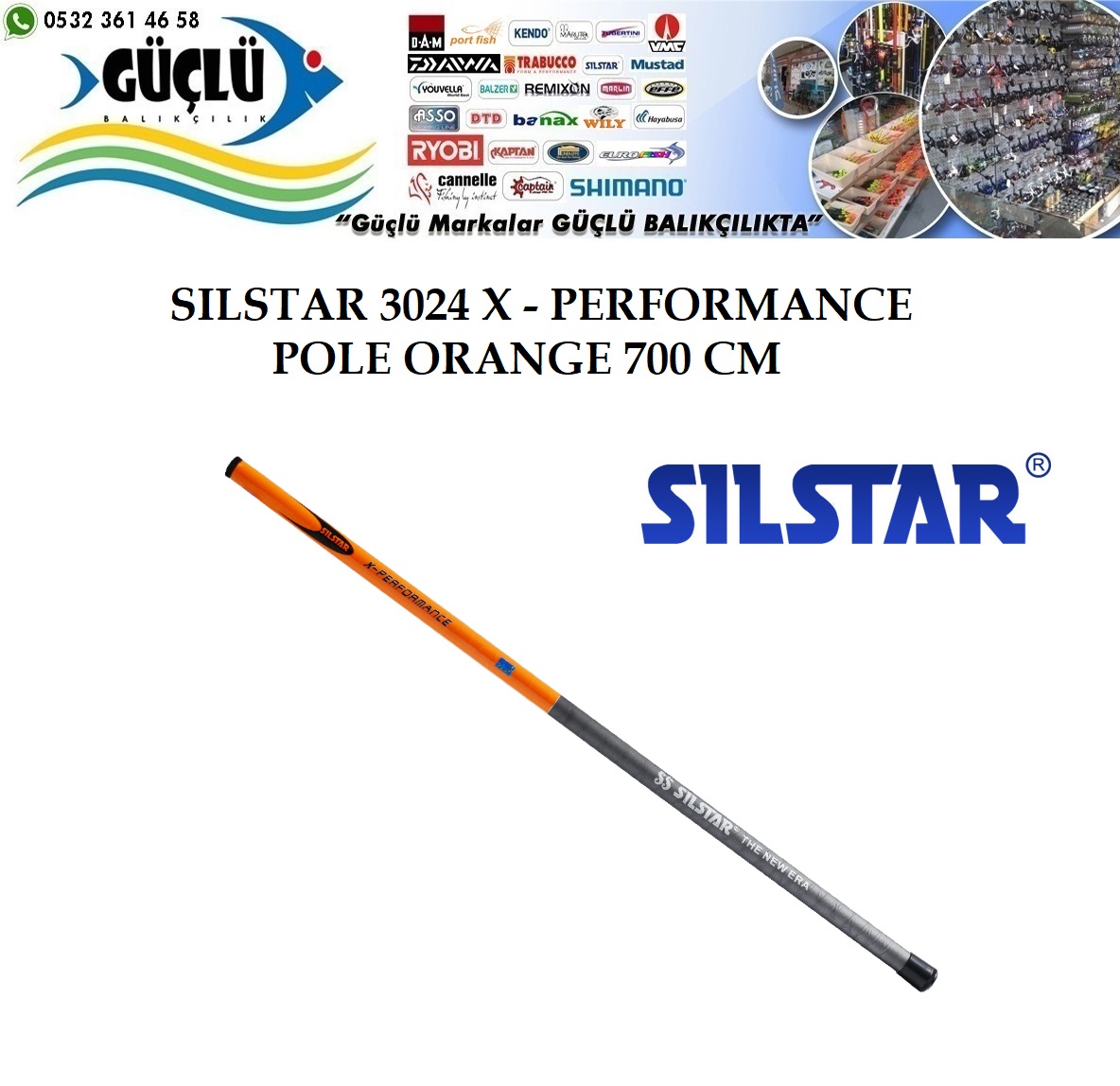 Göl%20Kamışı%20Silstar%20X%20-%20Performance%20Pole%20Orange%20700%20CM