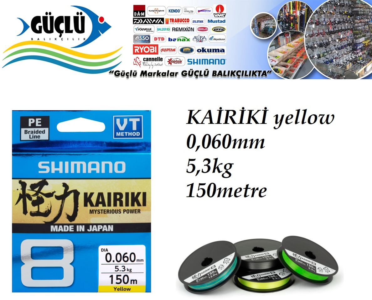 İp%20Misine%20Shimano%20Kairiki%20Yellow%200,06mm%20150%20Metre%208%20Kat