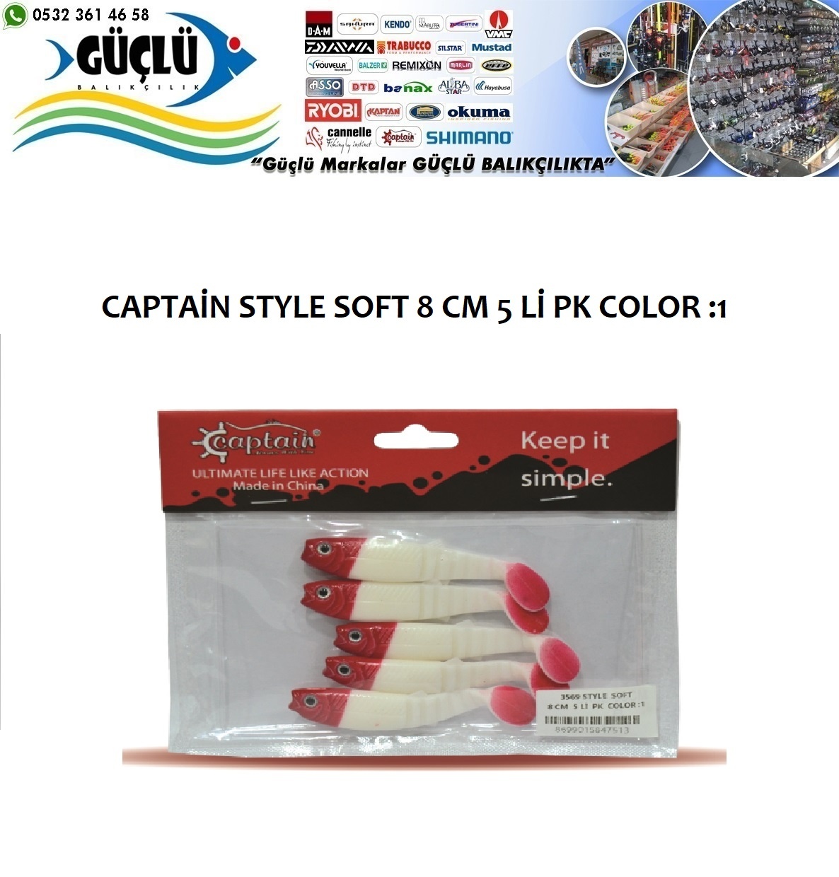 Levrek%20Turna%20Silikonu%20Captaın%20Style%20Soft%208%20Cm%205%20Li%20Pk%20Renk%20:1