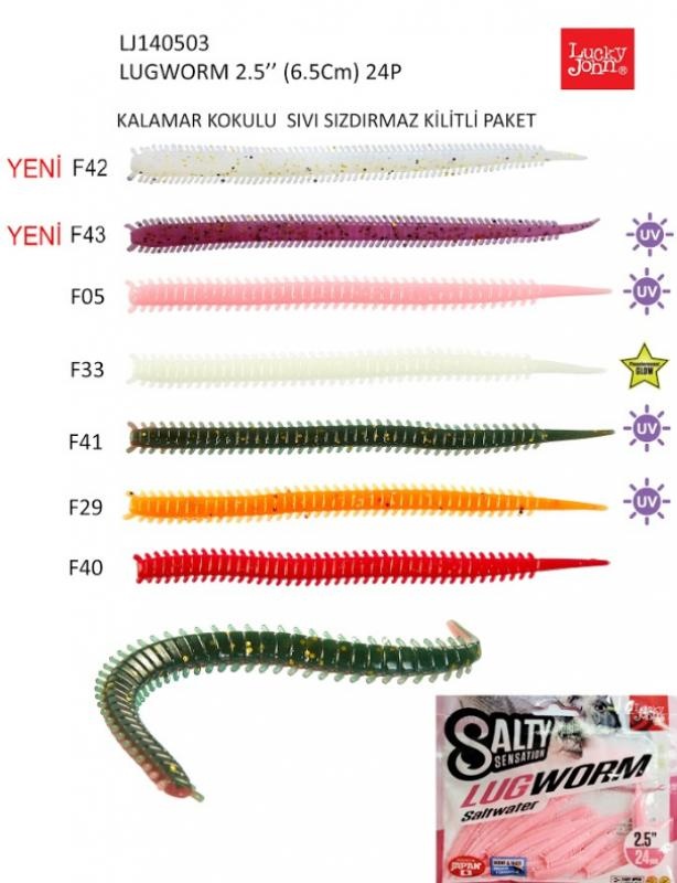 Lrf%20Silikonu%20Luckyjohn%20Lugworm%206,5cm%20Kokulu%2024%20Lü%20Pk%20Renk:f05