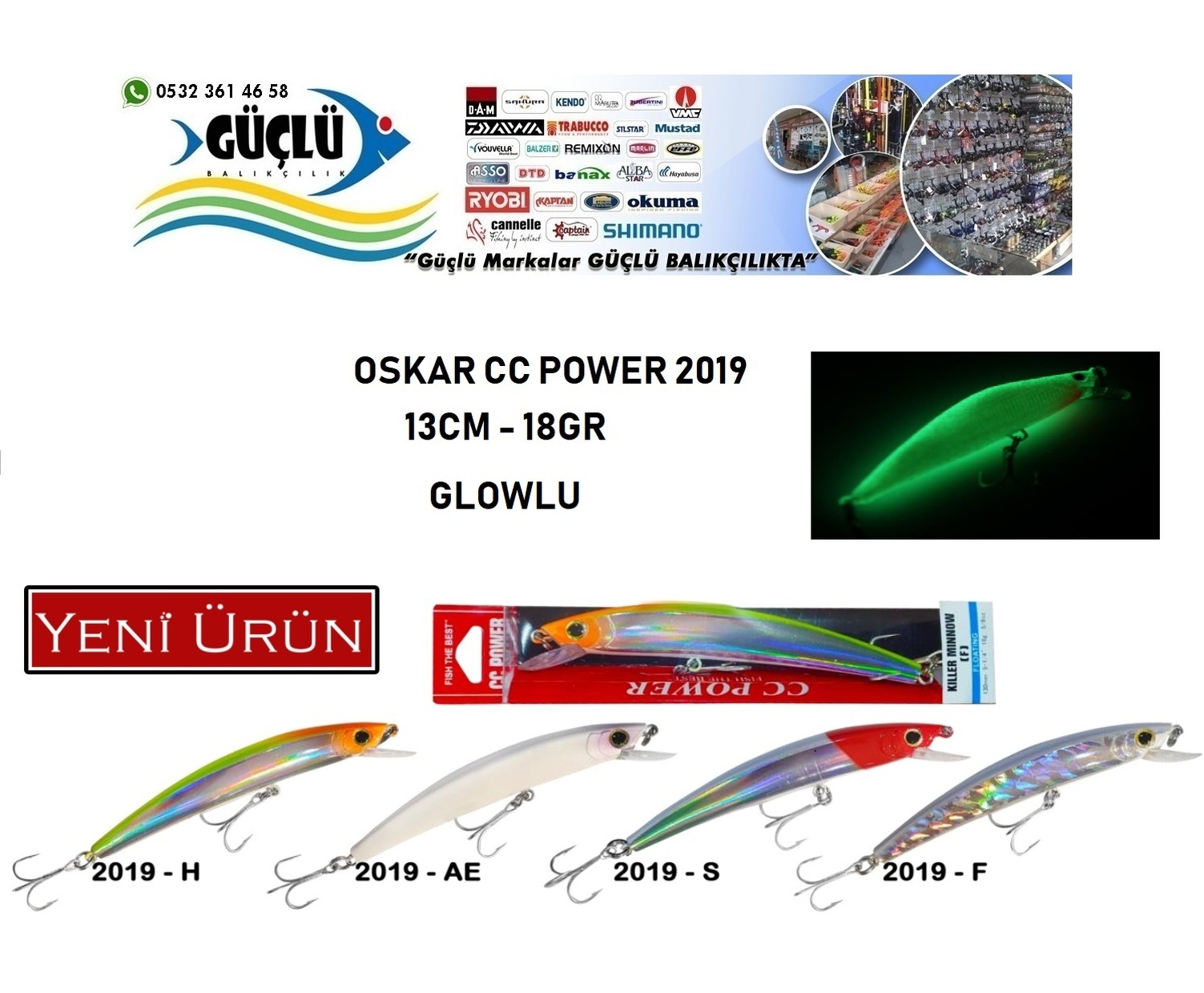 Maket%20Balık%20Oskar%20Cc%20Power%20Glow%202019%20Seri%2013%20Cm%2018%20Gr%20Renk:2019ae