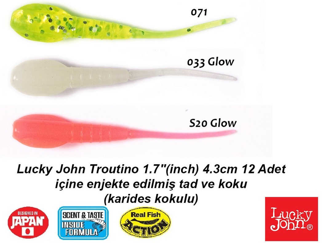 Silikon%20Yem%20Luckyjohn%20Troutıno%204.3cm%2012%20Li%20Pk%20Renk:033