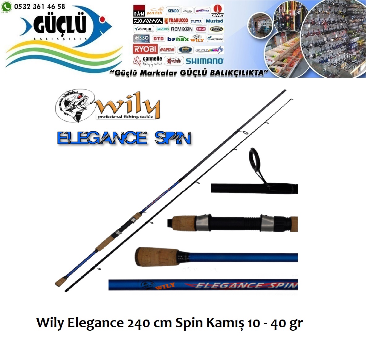 Spin%20Kamış%20Wily%20Elegance%20240%20CM%2010%20-%2040%20Gr%20Aksiyonlu