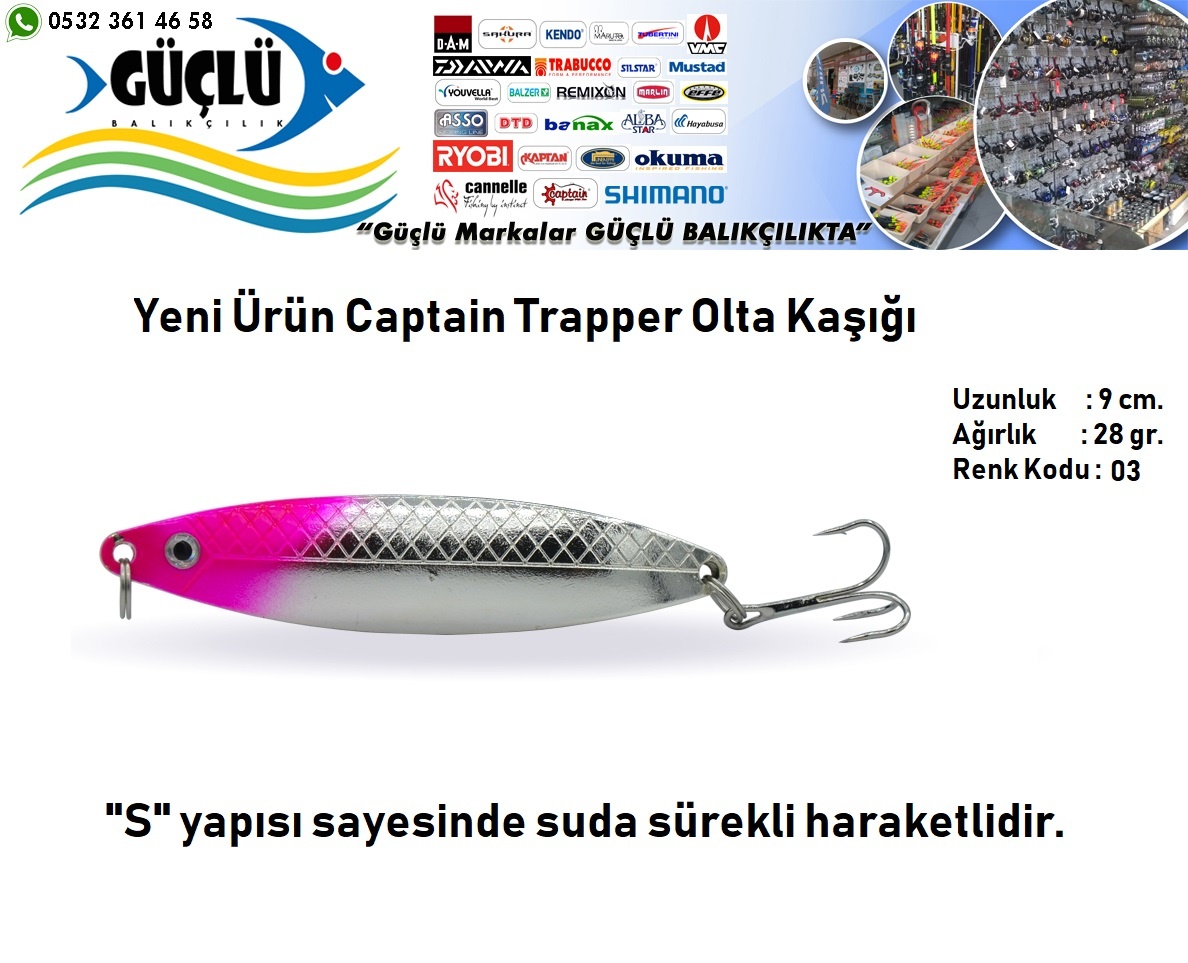 Trapper%20Kaşık%20Captain%2028gr%209cm%20Renk:03