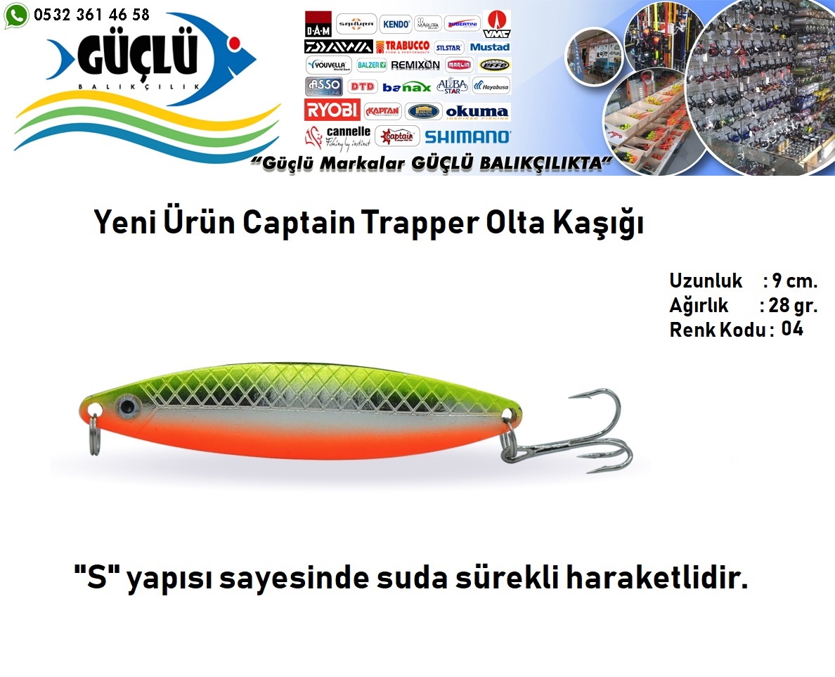 Trapper%20Kaşık%20Captain%2028gr%209cm%20Renk:04