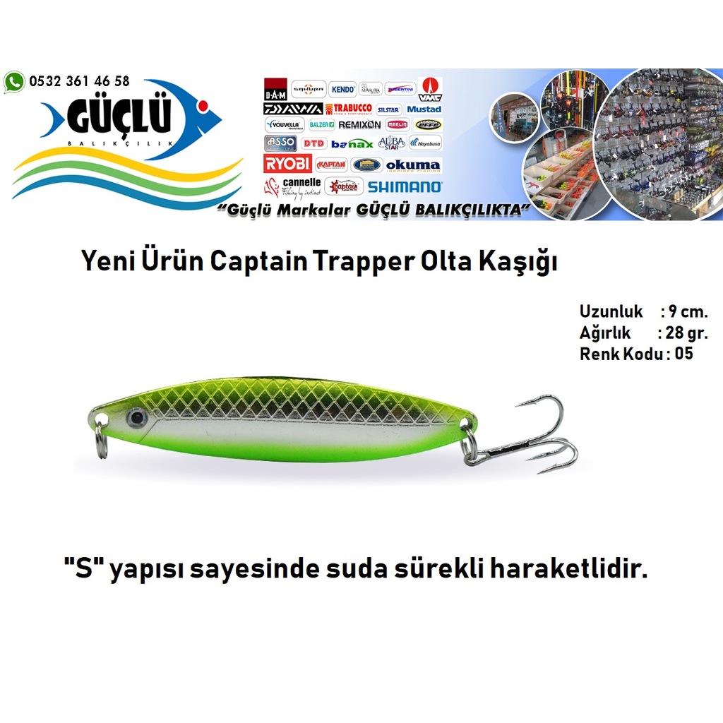 Trapper%20Kaşık%20Captain%2028Gr%209Cm%20Renk:05