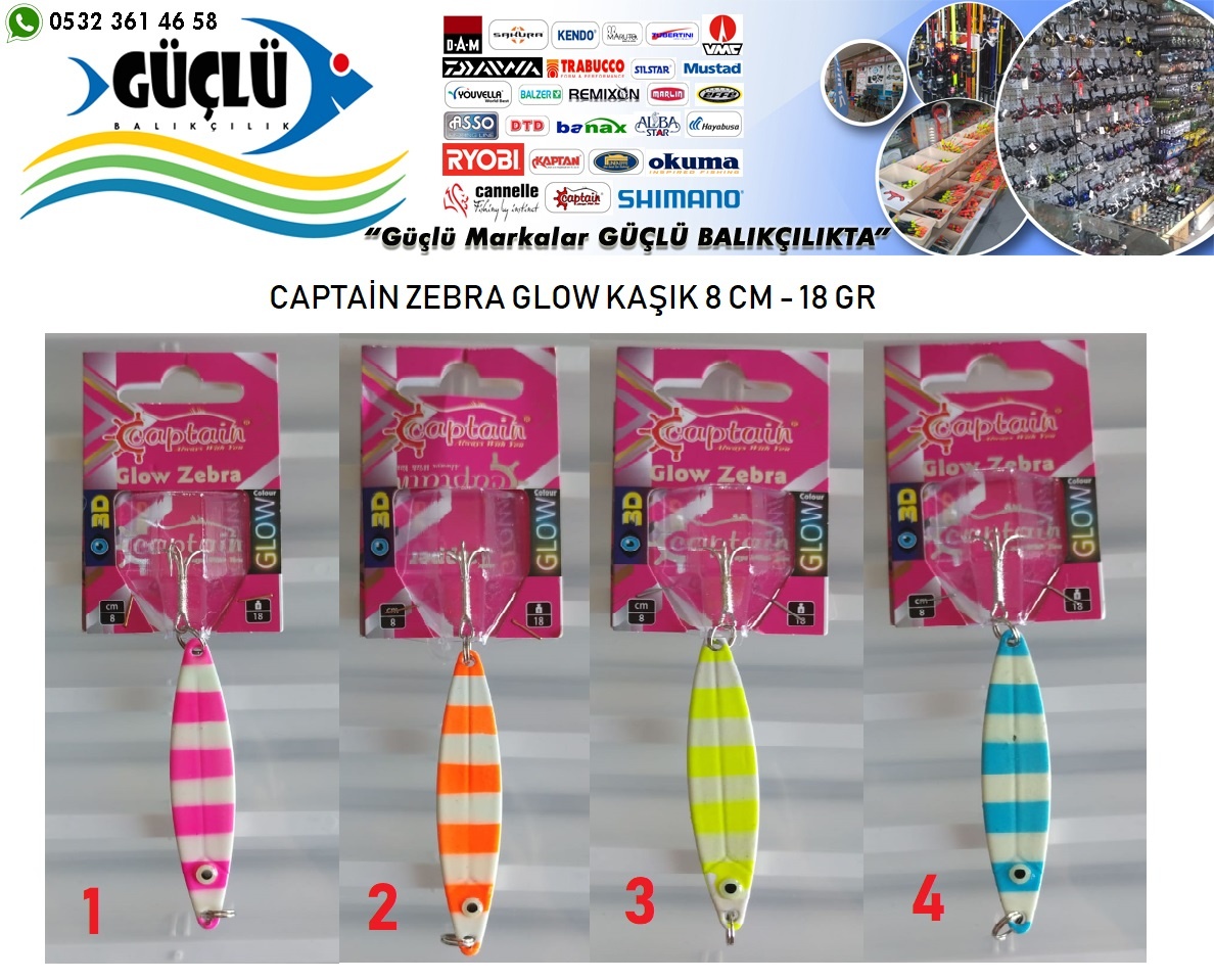 Zebra%20Glow%20Kaşık%20Captain%20Marka%2018%20Gr%208%20Cm%20Renk:1