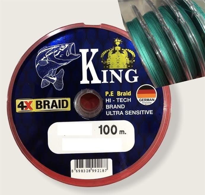 King%20Braid%20Ultra%20Sensitive%20Alman%20İp%20Misina%204x%20Pe%20Örgü%200,10mm