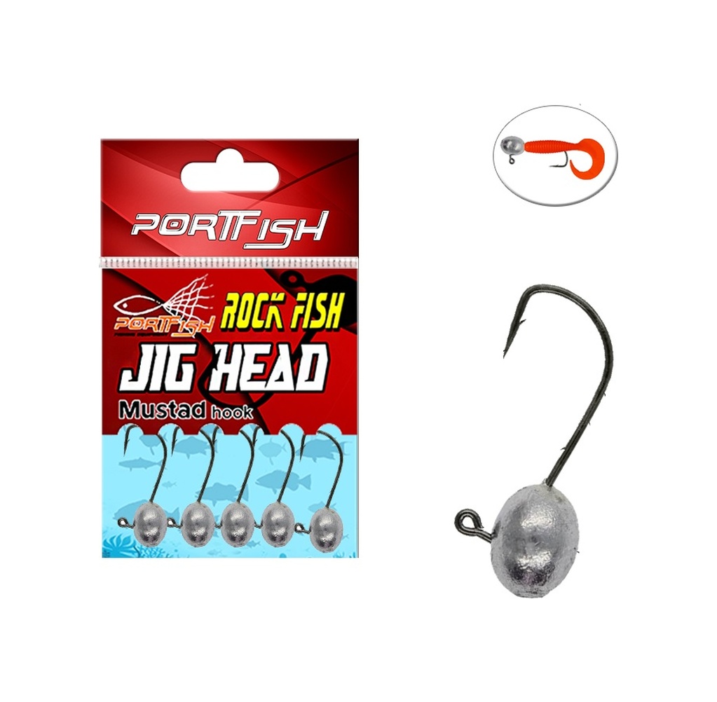 Portfish%20Jig%20Head%200,8gr%20Mustad%20İğneli%205li%20Pkt