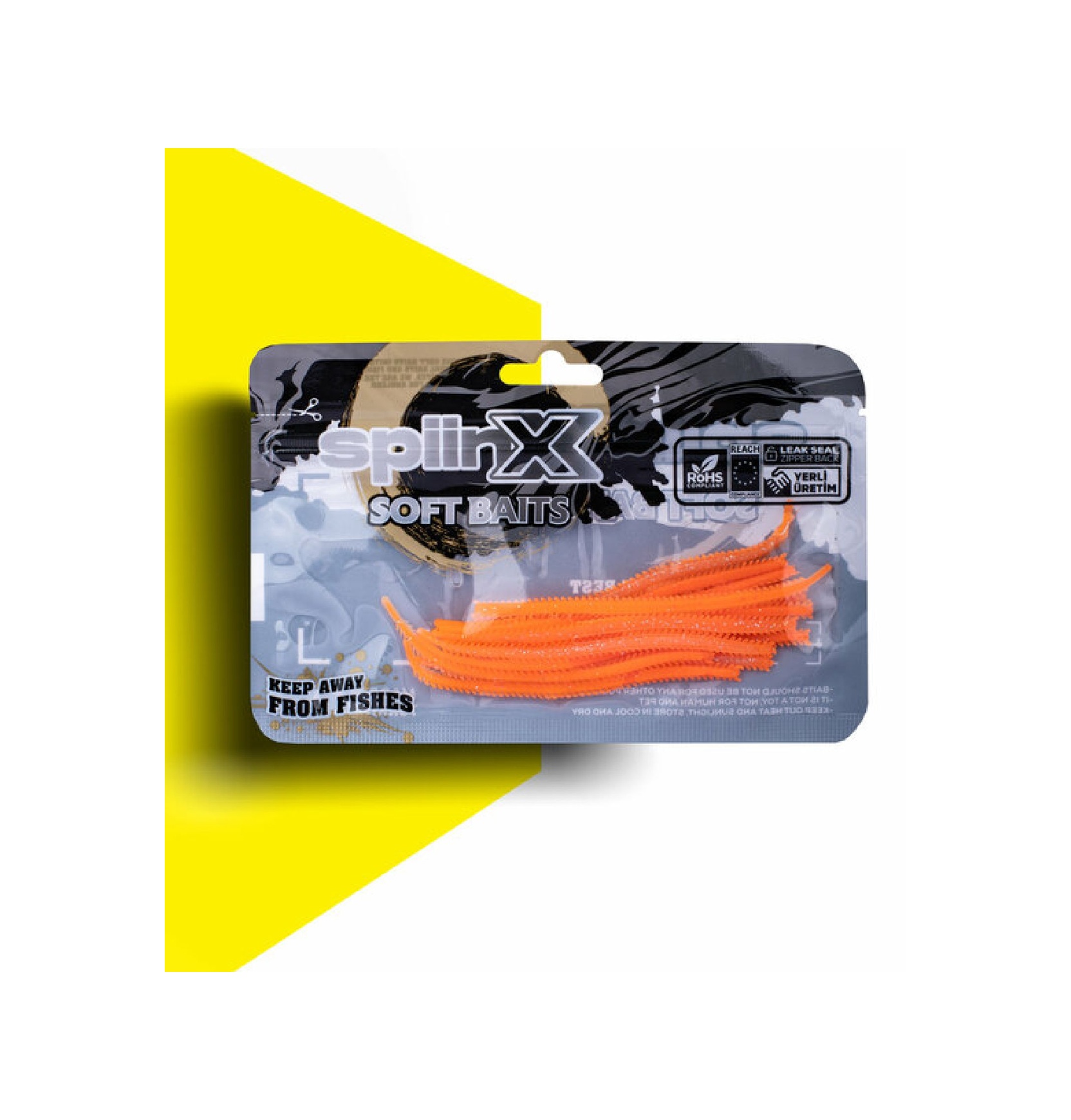 Spıınx%20Isome%20Silikon%2011cm%2014p%20Glow%20Orange%20Gum