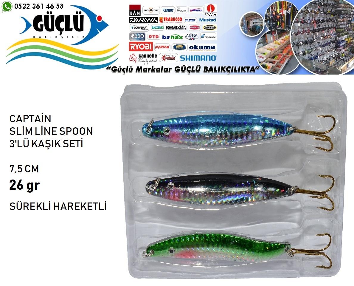 26gr%20Kaşık%20Seti%20Captain%20Slim%20Line%20Spoon%203%20Lü%207.5cm