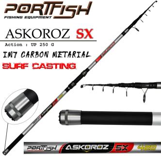 Portfish Askoroz Sx Surf Carbon Kamışı Up - 250 Gr 420 Cm