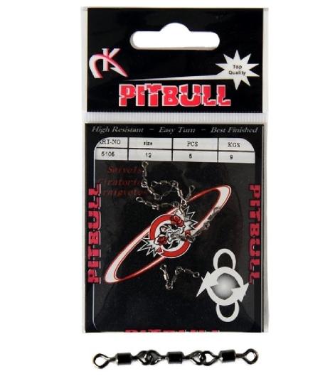 Pitbull 5105 Black Nikel 3 Zincir No:14 Fırdöndü 5’Li Paket