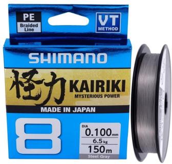 İp Misine Shimano Kairiki Stell Gray Gri 0,19mm 150 Metre 8kat