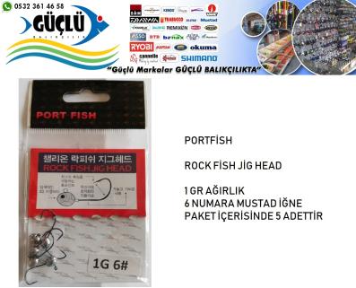 Jig Head Portfısh Rock Fısh 1 Gr 6 Numara Mustad İğneli