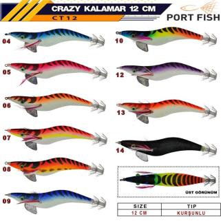 Kurşunlu Kalamar Zokası Portfish Crazy 12cm Renk:08