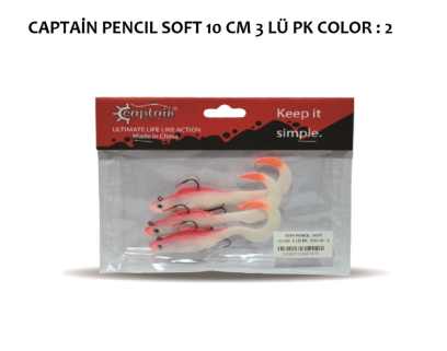 Levrek Turna Silikonu Captaın Pencıl Soft 10 Cm 3 Lü Pk Renk : 2