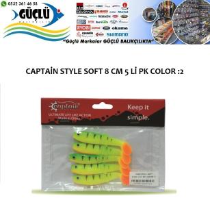 Levrek Turna Silikonu Captaın Style Soft 8 Cm 5 Li Pk Renk : 2