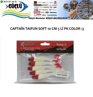 Levrek Turna Silikonu Captaın Taıfun Soft 10 Cm 5 Li Pk Renk :3