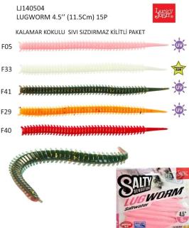 Lrf Silikonu Luckyjohn Lugworm 11,5cm Kokulu 15 Li Pk Renk:f05