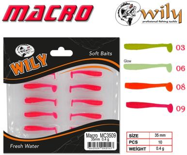 Lrf Silikonu Wily Macro 3,5cm 0,4gr 10 Lu Paket Renk:03