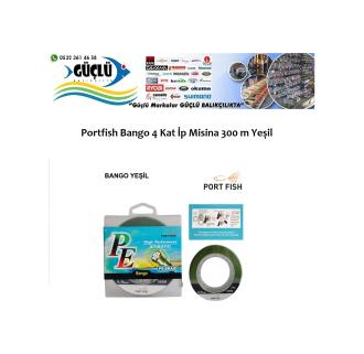 Portfish Pe Bango 4 Kat 300m İp Misina Yeşil 0,18mm