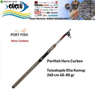 Teleskopik Olta Kamışı Portfish Hero Carbon 240Cm 40-80Gr