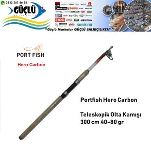 Teleskopik Olta Kamışı Portfish Hero Carbon 300Cm 40-80Gr