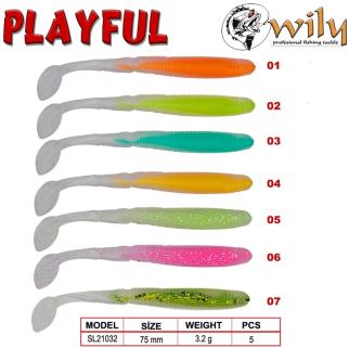 Wily Playful Silikon Yem 7.5 Cm 3.2 Gr 5 Li Pk Renk:1