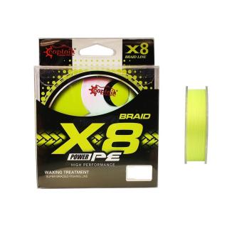 Captain X8 Power Pe İp Misina 0,06mm 150mt Lemon Yellow