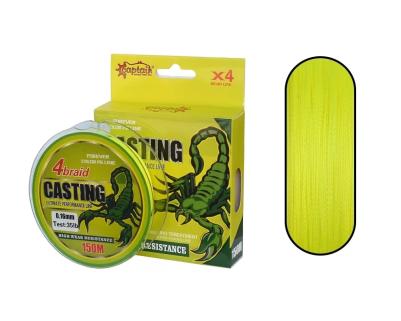 Captain Casting PE 4 Kat Spin İp Misina 150mt Sarı 0.16 mm