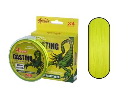 Captain Casting PE 4 Kat Spin İp Misina 150mt Sarı 0.18 mm